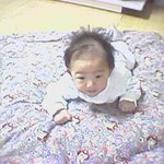 백일 된 아가의 목들기 와 백일 사진