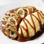 야채돈까스<b>오므라이스</b>