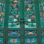 낙산사의 아름다운 문틀 <b>문양</b>...