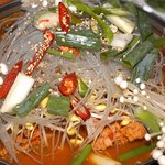 오늘 점심에 돼지갈비 김치<b>전골</b>을 먹었어요 ^.^