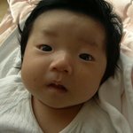 아주 귀여운 아기 얼굴(<b>생후</b>1.5달)