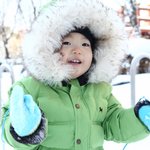 태어나 처음 만져본 눈!