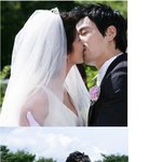 <b>달콤</b>한 웨딩 키스를 나누는 박정철-박솔미