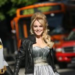 최근 <b>cf</b>촬영하는 린제이로한, 베트맨 &amp; 스파이더맨과 함께