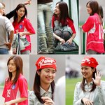 <b>유민</b>, 붉은악마 복장하고 응원하는 모습... 이쁘다!...