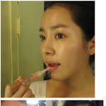메이크업중인 한지민, <b>도톰</b>한 입술이..매력적인~!!