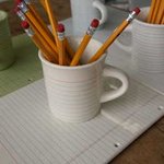 메모 머그와 메모 <b>쟁반</b>