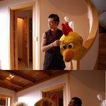 <b>이</b>켠. 닭탈쓰고 디카<b>찍</b>...아우 너무 귀여워 ~