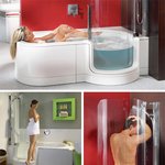 좁은 공간에 <b>적합</b>한 샤워 겸용 목욕탕