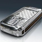 다이아몬드 장식이 달려있는 초고가 럭셔리폰