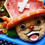 도시락속의 애니메이션 캐릭터 ~<b>우와</b>~