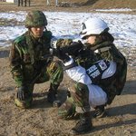 <b>병영체험</b> 현장의 노현정..!!