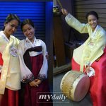 라디오 방송에서 한복입고 <b>북치</b>는 이색적인 모습의 박정아 !!!