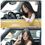 <b>드라이버</b>가 된 민효린.. 선그라스 벗었다 썼다