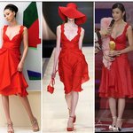 [같은옷]<b>한채영</b> vs 이혜상 vs 외국모델, 섹시 빨간 드레스 비교...