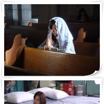 빅뱅 탑과 <b>산다라박</b>, 거미 뮤직비디오 촬영장에서 직찍