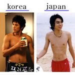 한국 <b>남자</b> <b>vs</b> 일본 <b>남자</b> 몸매 비교