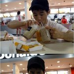 금메달 딴 <b>최민호</b> 선수, 홀가분한 맘으로 맘껏 먹네요~