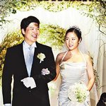 치과의사 <b>김은경</b>씨와 결혼한 김상경 비공개 결혼식
