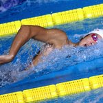 박태환 400m 결승 <b>우승</b>후 사진