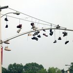 신호등에 신발이 주렁주렁, <b>뭔</b><b>말</b>인지 알아? 아~ 모르겠다