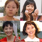 여자 연예인들의 화장 <b>전후</b> 모습