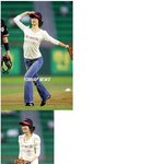 최여진 시구! 네티즌 의식한 <b>의상</b>? 좋아!