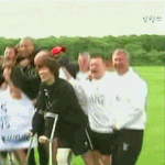 박지성 머리 만지는 <b>리오</b>