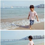 바닷가에서 노는 <b>김창렬</b>의 훈남 아들, 그리고 몸매 좋은 엄마