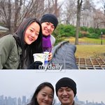 <b>포드</b>모델 1위 강승현과 아나운서 오상진 뉴욕에서 다정한 모습