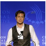 피트와 졸리, <b>분쟁</b>지역 어린이돕기 행사 기자회견중