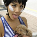 강아지와 함께 메롱한 <b>엄정화</b>! 정말 40살 같지 않아!!