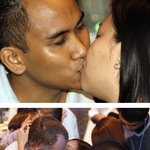 밸런타인 맞아 100커플 <b>동시</b> 키스