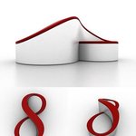 8자 디자인 소파