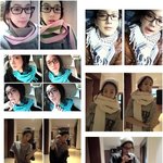 뿔테안경과 <b>머플러</b> 없으면 밖에 안 나올듯한 려원