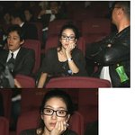 시사회서 <b>려원</b>,뿔테 안경쓰고;;옆에는 이정재가 ㅎㄷ