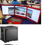 3개의 모니터가 달린 휴대용 <b>pc</b>!