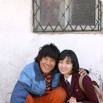 영화 바보 <b>촬영</b>하고 있는 하지원과 차태현 촬영장 직찍