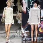 윤은혜 vs 모델 루이비통 의상 비교
