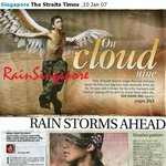 3면을 할애한 싱가폴 오늘자 <b>신문</b>속 ' 비 ' (잡지/<b>신문</b>/포스터)
