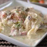 새우<b>버섯</b> 크림소스 스파게티