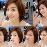 단발머리로 광고 촬영 중인 성유리, <b>깜찍</b> 브이셀카~