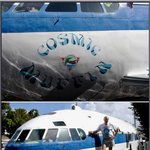 비행기를 개조해 만든 하우스 <b>보트</b> "planeboat"