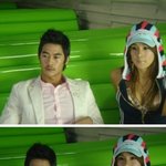 <b>뻘쭘</b>해보이는 채연과 모델 배정남 직찍사..