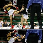 이종격투기임수정의 번개같은하킥으로 상대방<b>실신</b>