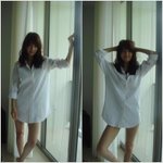 <b>와이</b>셔츠하나 입고 각선미 자랑하는 한지혜