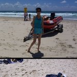 해변 <b>놀러</b>간 한지혜, 인어공주 놀이중?