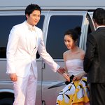 <b>백상</b> 최고의 커플이었던 성유리와 강지환 커플 레드카펫