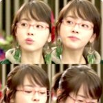 한지민 귀여운 <b>뿔테</b>안경