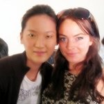 탑모델 <b>혜박</b>과 사진찍은 린제이 로한, 누가 더 영광이야?ㅋ